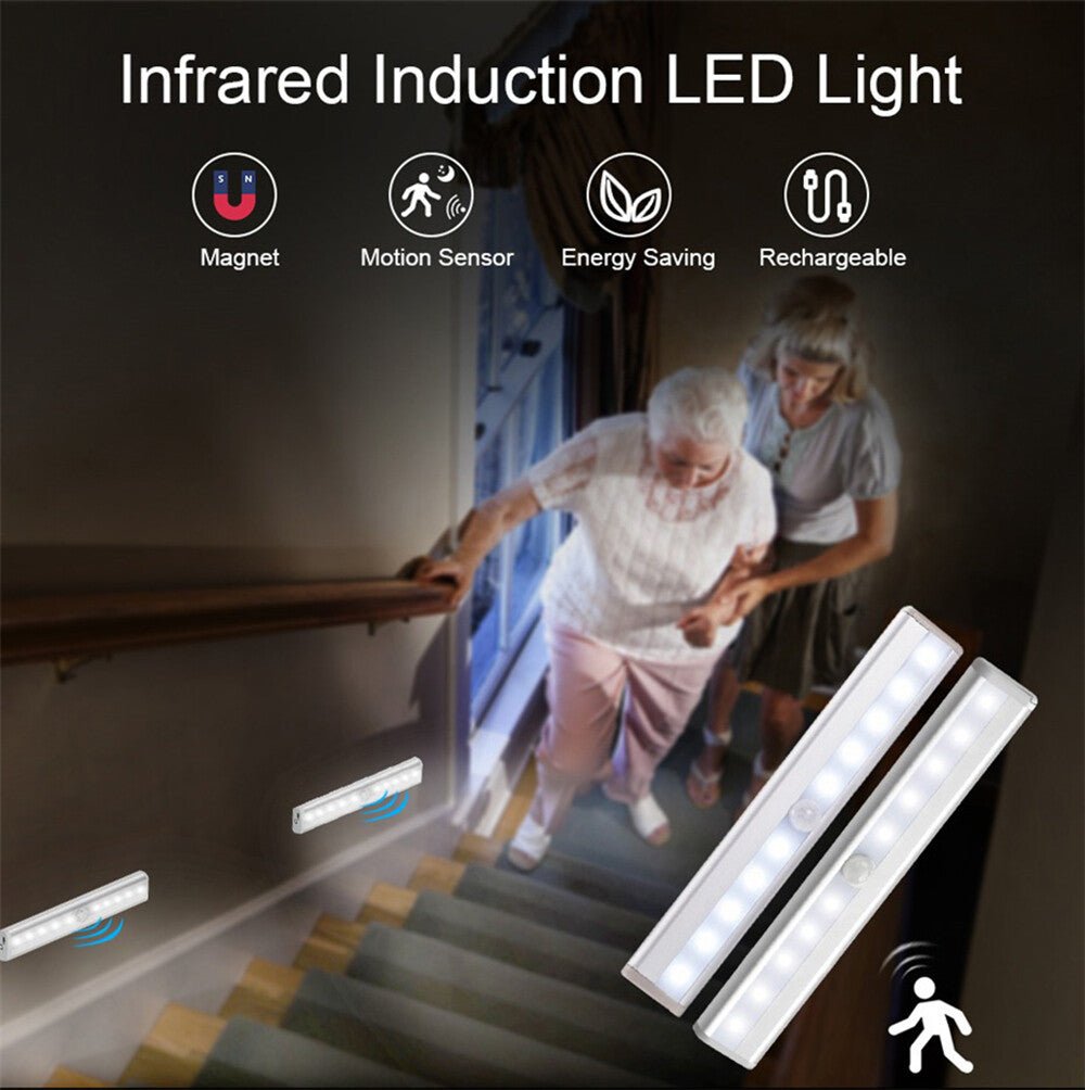 LED Motion Sensor Lights 10 LED Closet Battery Operated Night Lights Wardrobe