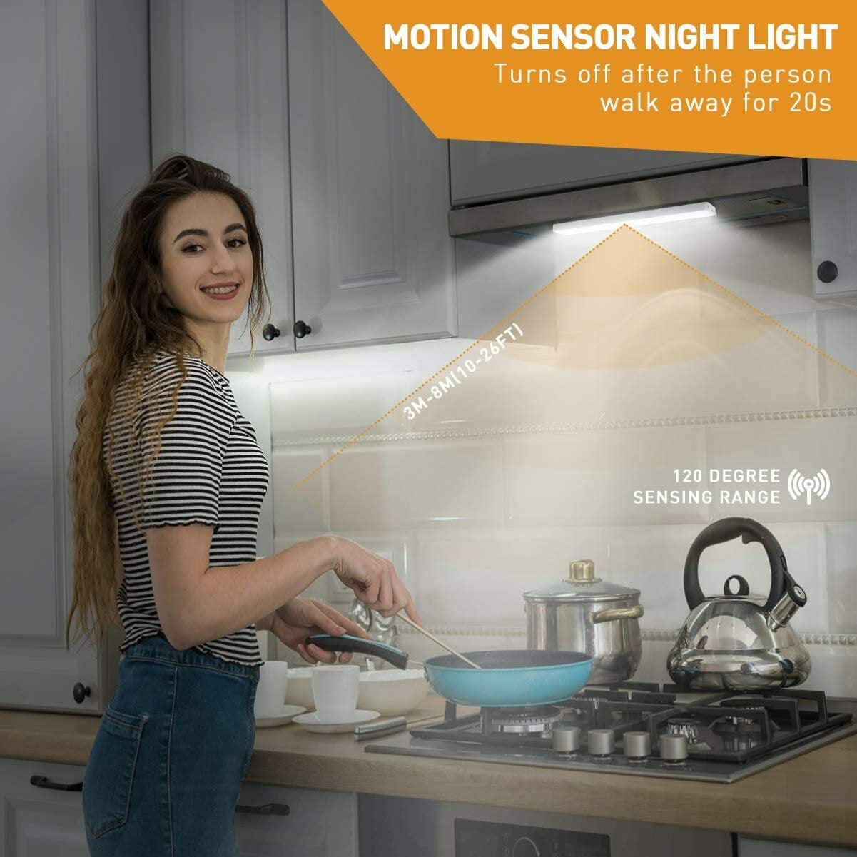 LED Motion Sensor Lights 10 LED Closet Battery Operated Night Lights Wardrobe