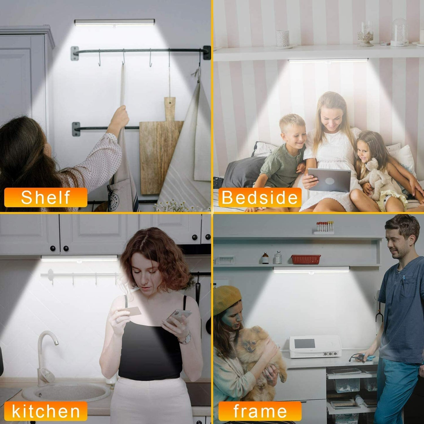 LED Motion Sensor Lights 10 LED Closet Battery Operated Night Lights Wardrobe