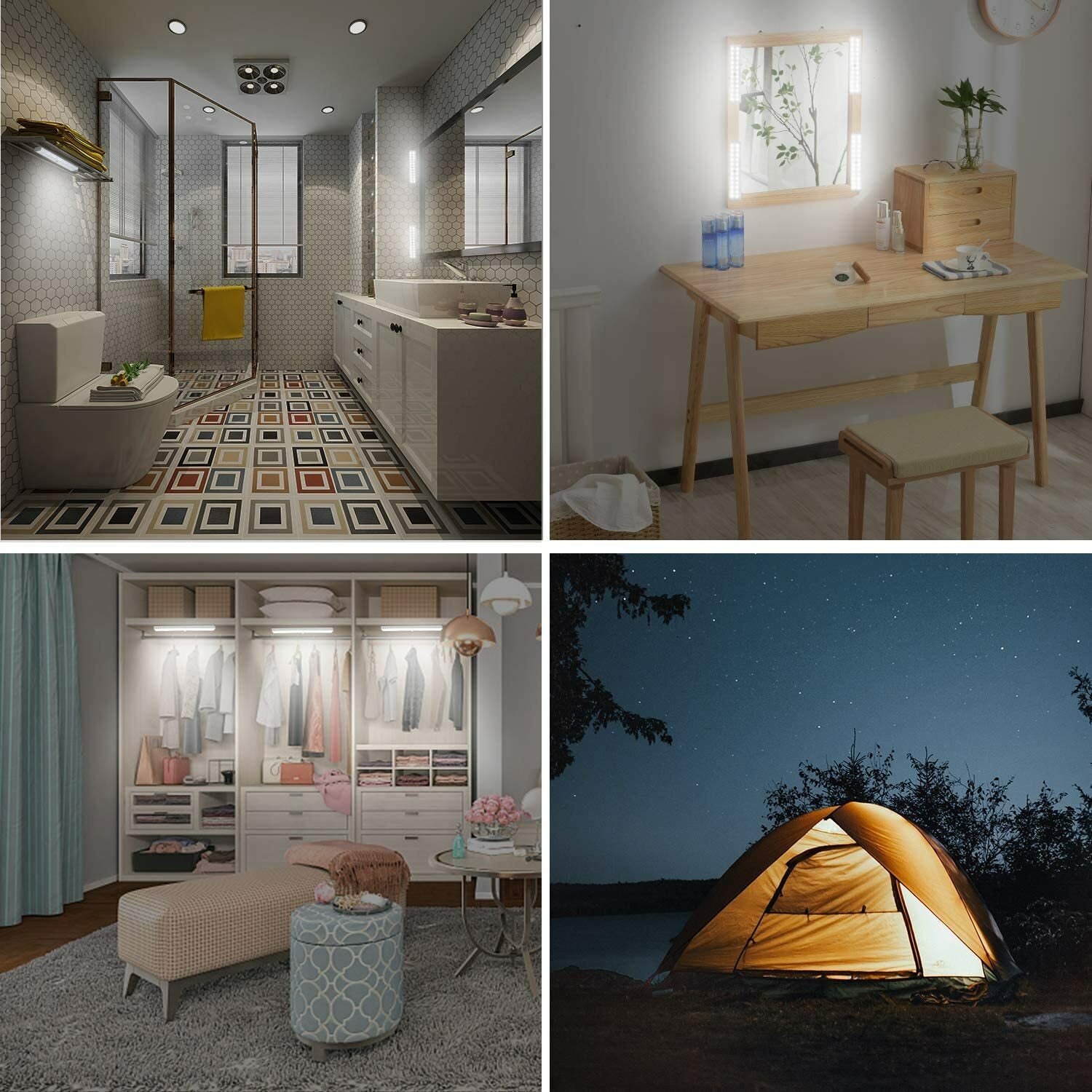 LED Motion Sensor Lights 10 LED Closet Battery Operated Night Lights Wardrobe
