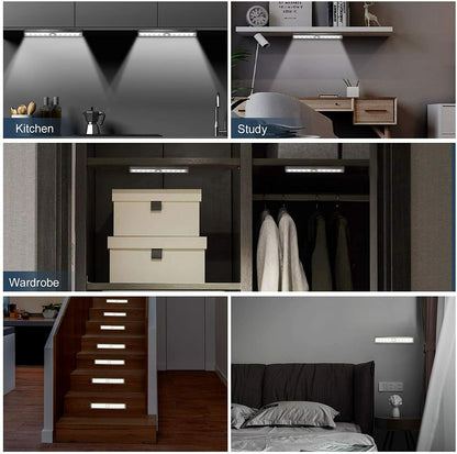 LED Motion Sensor Lights 10 LED Closet Battery Operated Night Lights Wardrobe